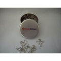 Stock LOGOpaperCLIPs in Tin (Silver Jet Airplane)